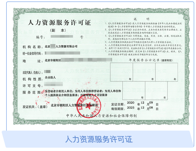 重庆人力资源服务许可证怎么申请